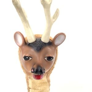 Jee Bee Creation Anthropomorphic Rubber Face Deer Stuffed Animal Vintage Rare